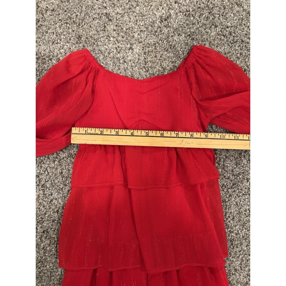 Chelsea & Violet Girls‎ Red Chiffon Dress Holiday NWT 3T